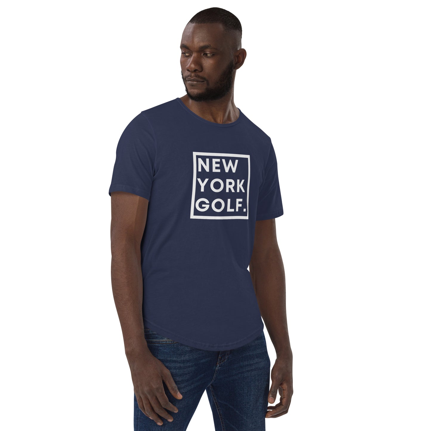 New York Golf Curved Hem T-Shirt