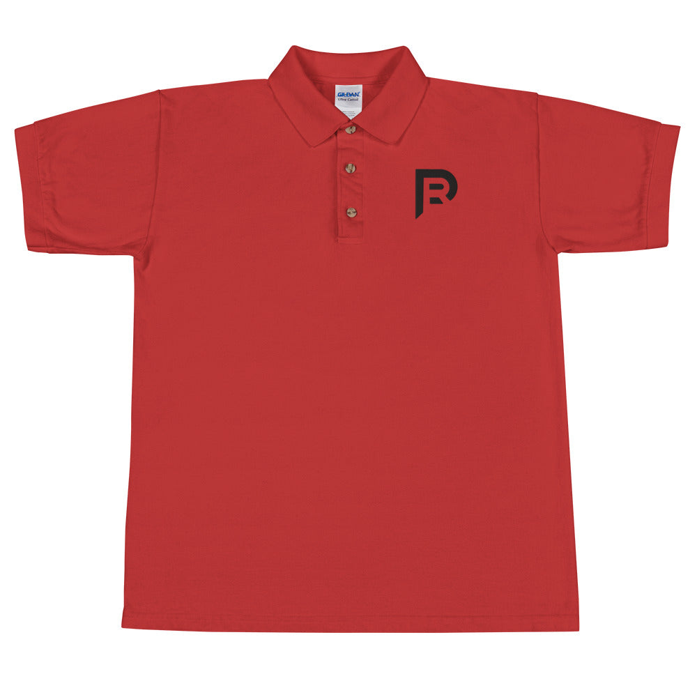 RP University Red Embroidered Polo Shirt