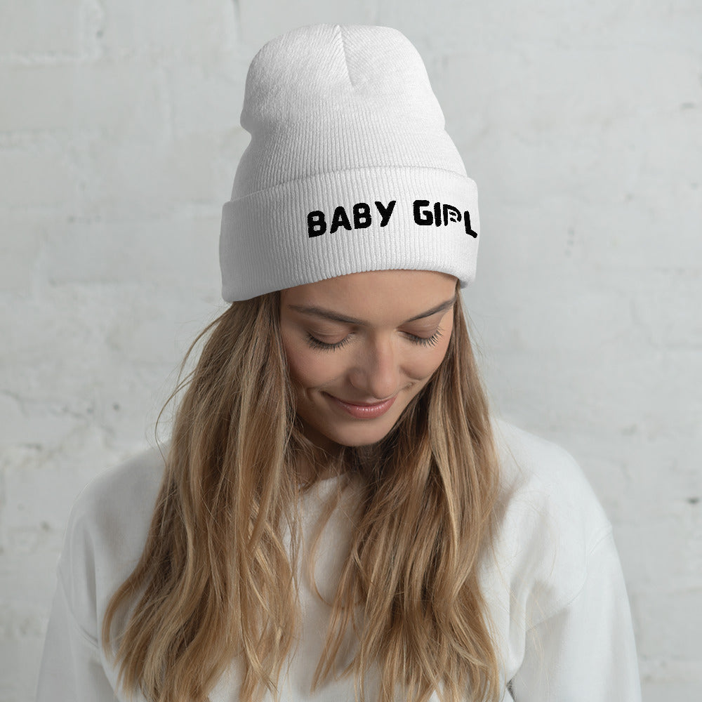 Red Weapon Baby Girl White Out Cuffed Beanie
