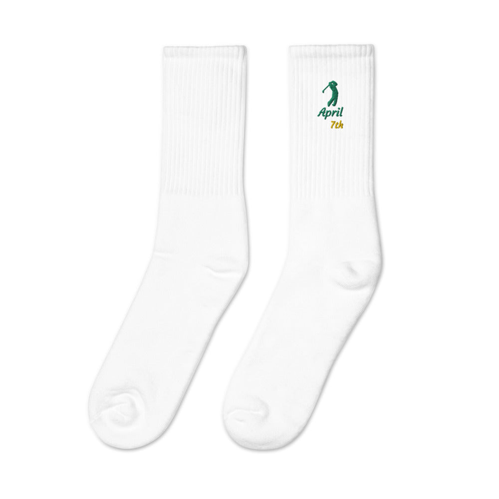 April 7th Embroidered socks