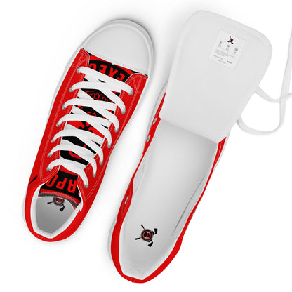 Red Weapon Golf Prepare-Execute-Win High Top Canvas Shoes