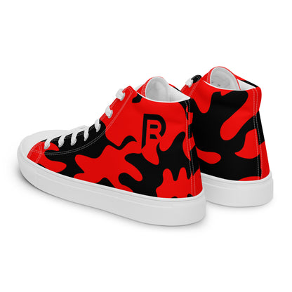 Red Weapon Red Camo High Top Canvas shoes
