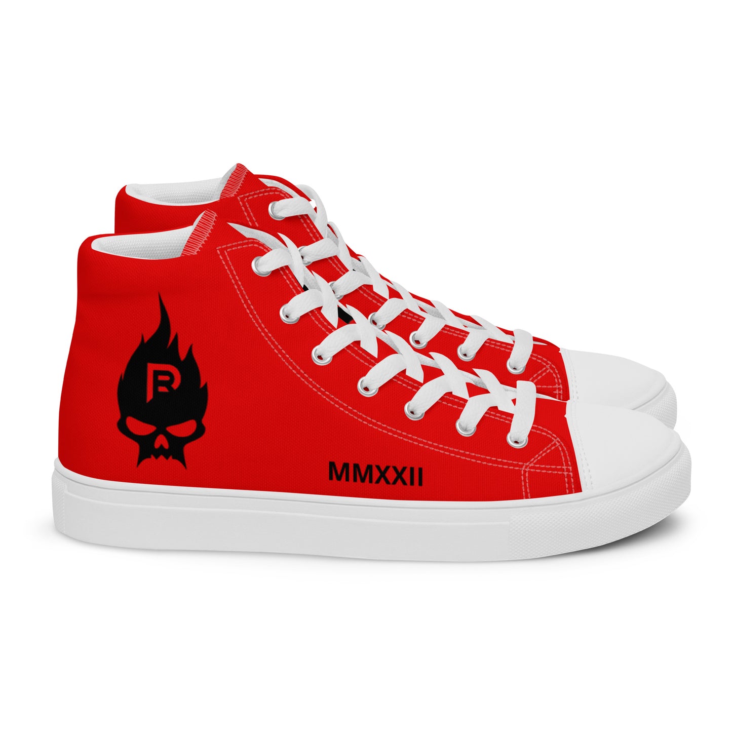 Red Weapon Demon High Top Canvas Shoes
