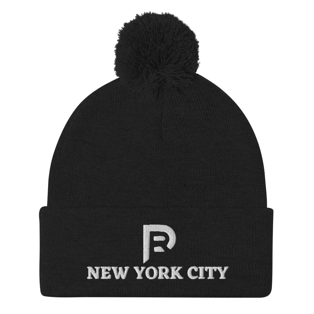 RW New York City Pom-Pom Beanie