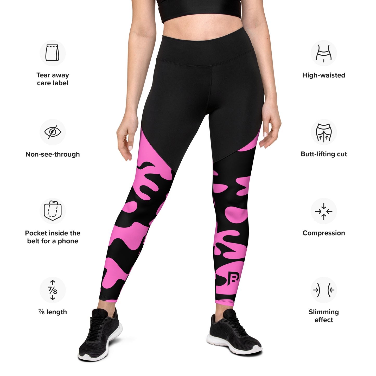 Red Weapon Pink Camo Sports Leggings