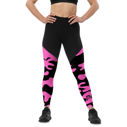 Red Weapon Pink Camo Sports Leggings