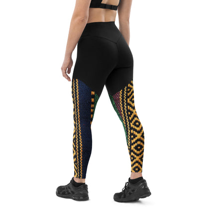 Red Weapon Tribal Sports Leggings