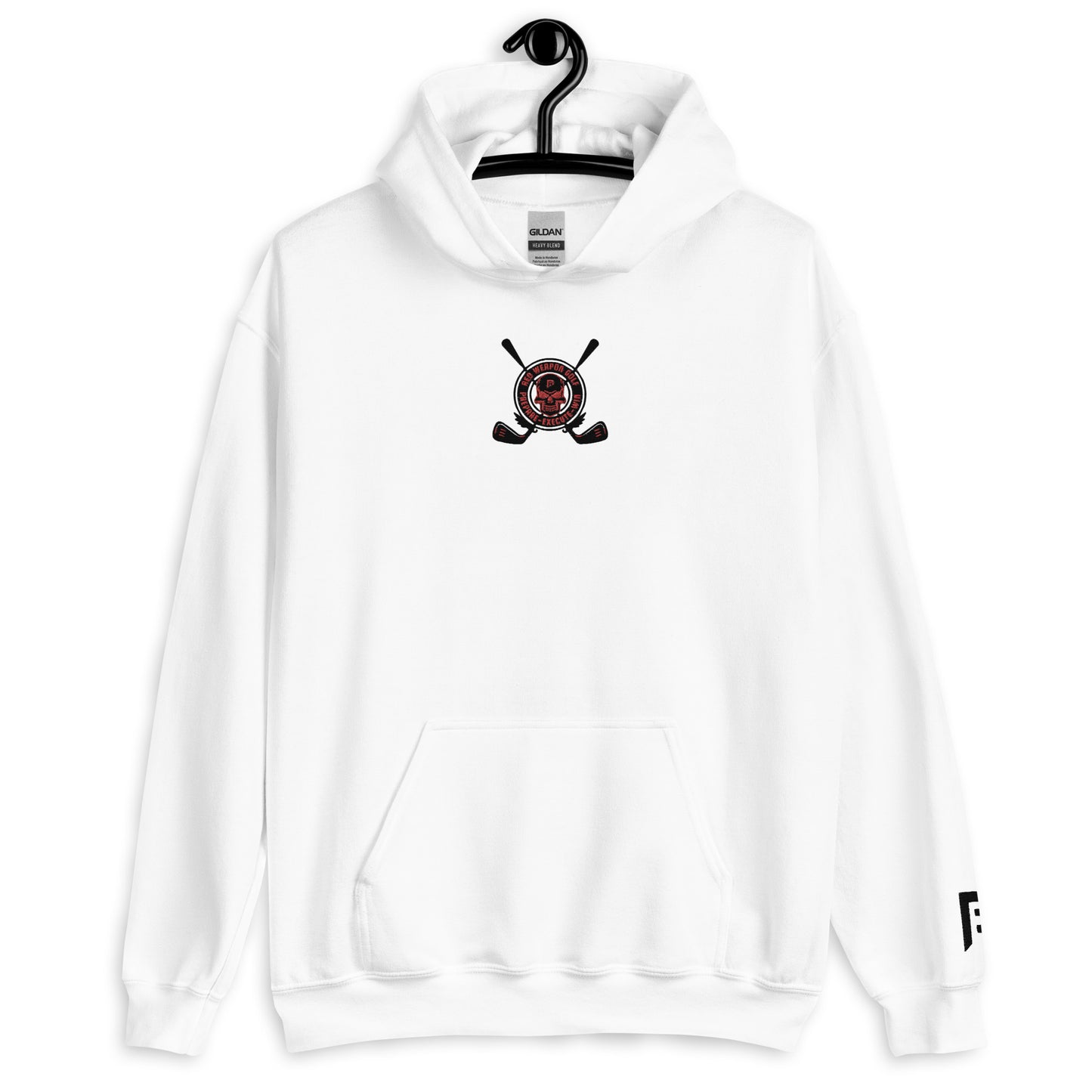 Red Weapon Prepare-Execute-Win Embroidered Hoodie