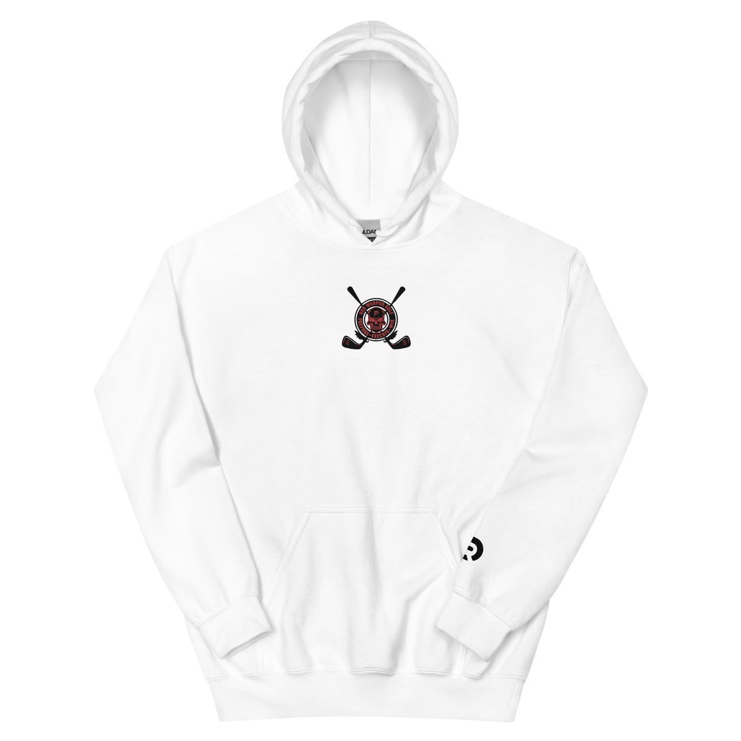 Red Weapon Prepare-Execute-Win Embroidered Hoodie