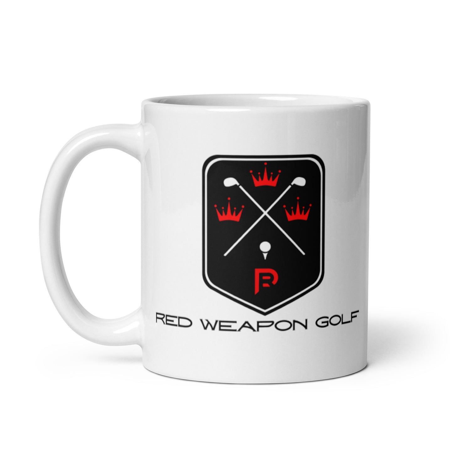Red Weapon Golf White Glossy Mug