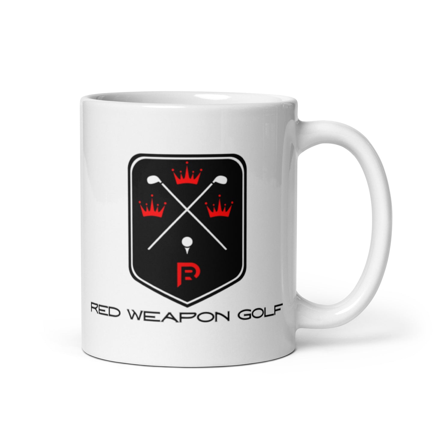 Red Weapon Golf White Glossy Mug