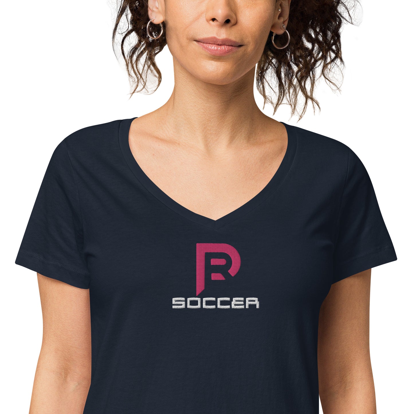 Red Weapon Soccer fitted v-neck t-shirt