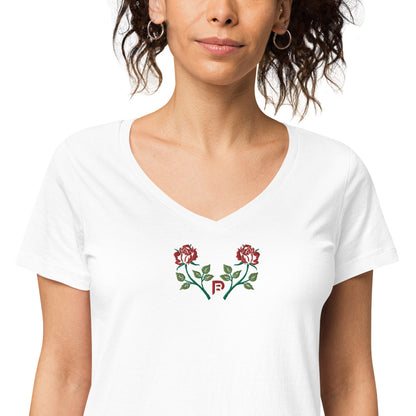 Rosey Fitted V-Neck T-Shirt
