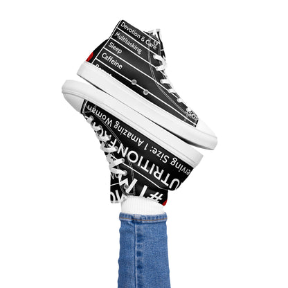 Number 1 Mom High Top Canvas Shoes