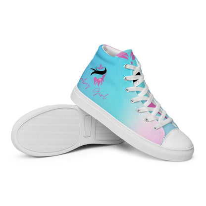 Red Weapon Baby Girl High Top Canvas Shoes