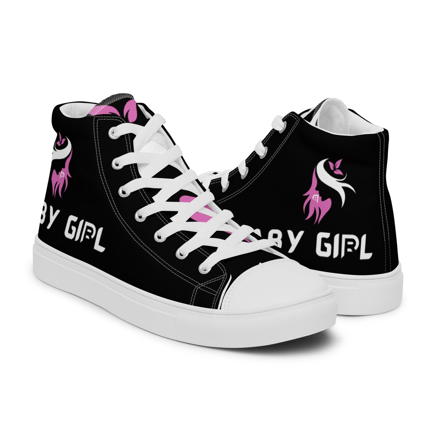 Red Weapon Baby Girl Blacked High Top Canvas Shoes