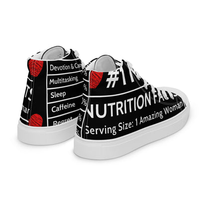 Number 1 Mom High Top Canvas Shoes