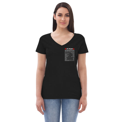 Number 1 Mom Recycled V-neck T-shirt